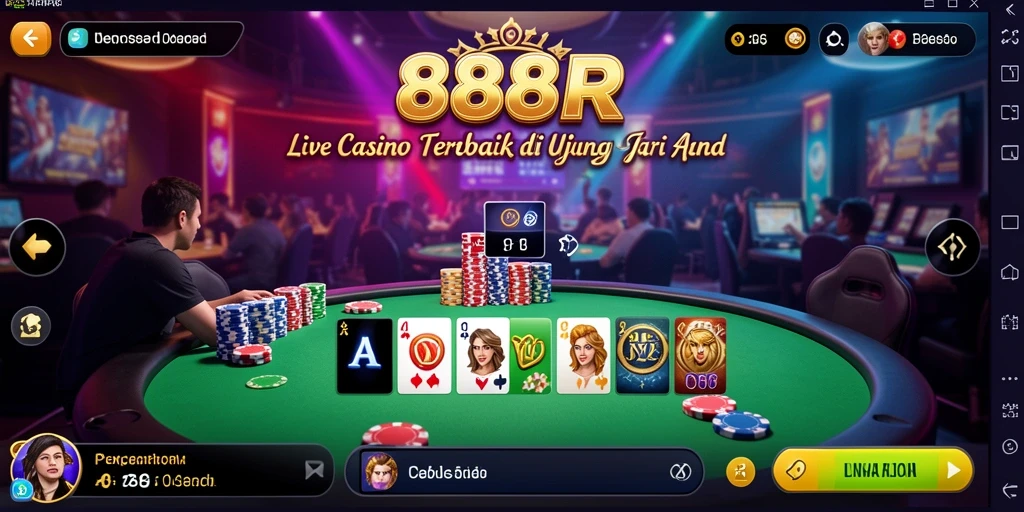 Screenshot gameplay Live Casino yang menarik dari 888R.