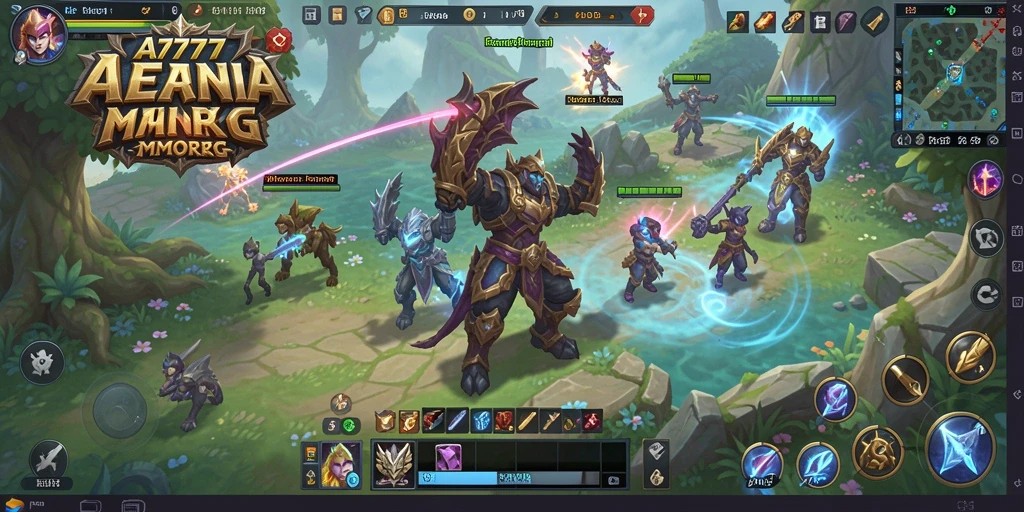 Screenshot A7777 menampilkan aksi seru dalam petualangan MMORPG.