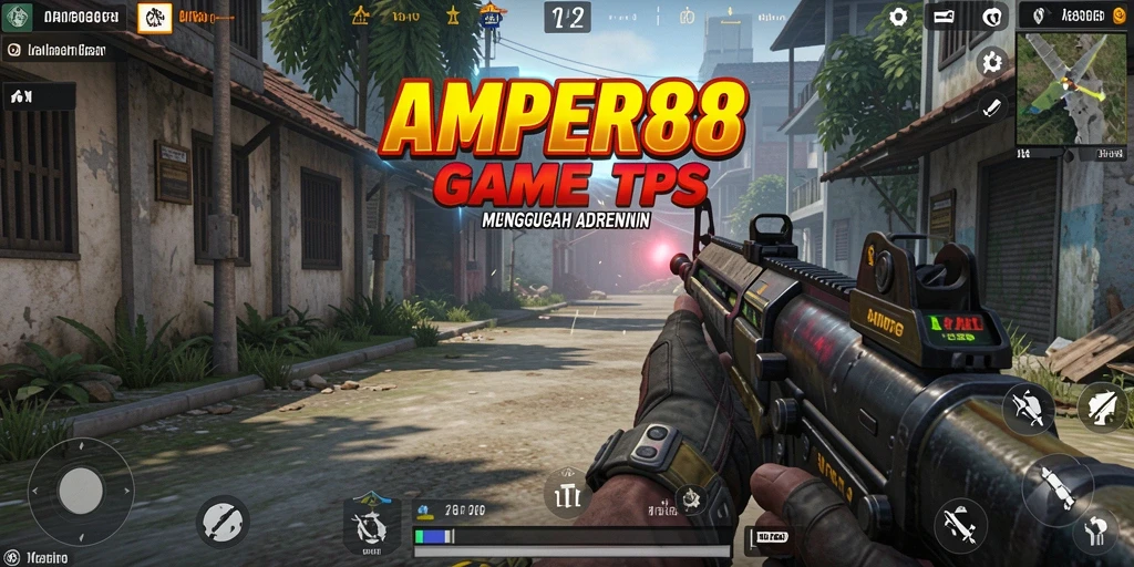 Screenshot gameplay AMPER88 yang menunjukkan aksi seru dalam TPS.