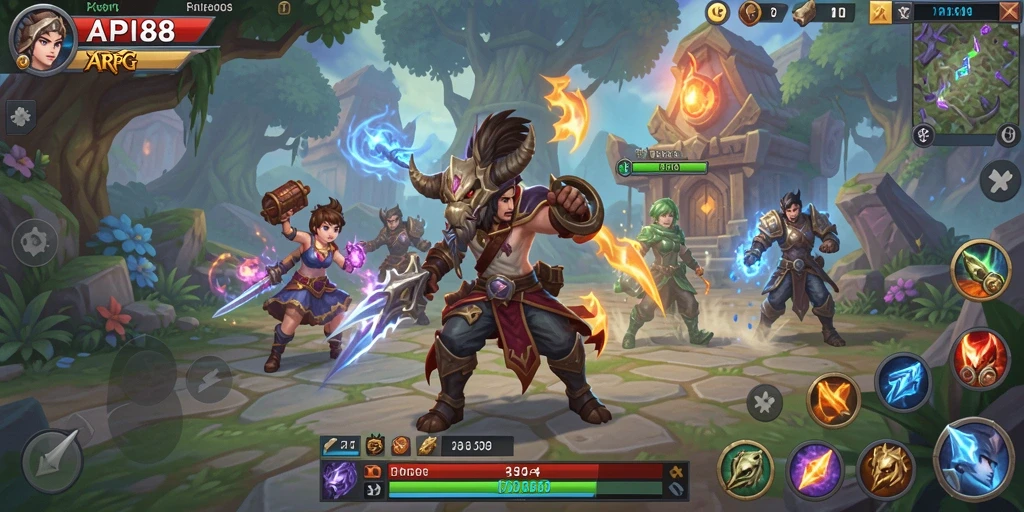 Gameplay seru dengan petualangan dan pertarungan yang menarik.