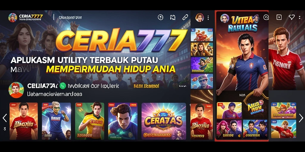 Tampilan screenshot utama CERIA777 yang menunjukkan antarmuka pengguna intuitif.
