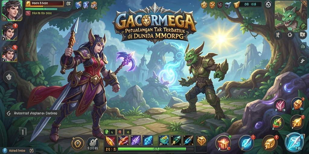 Tampilan menakjubkan dari gameplay <strong>GACORMEGA</strong> yang menampilkan pertarungan seru.