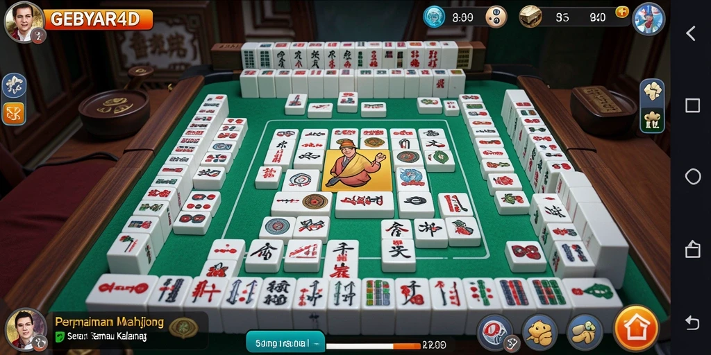 Tampilan utama permainan GEBYAR4D dengan gameplay Mahjong yang menantang.