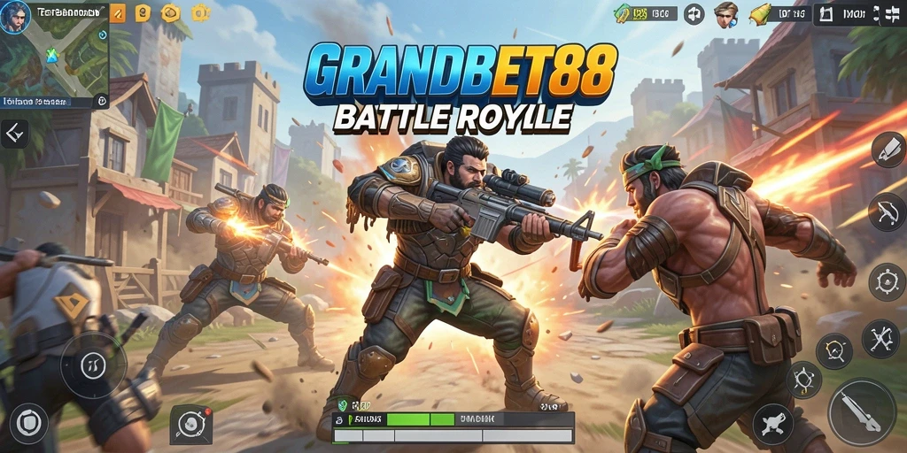 Tangkapan layar menunjukkan aksi seru di medan perang Battle Royale.