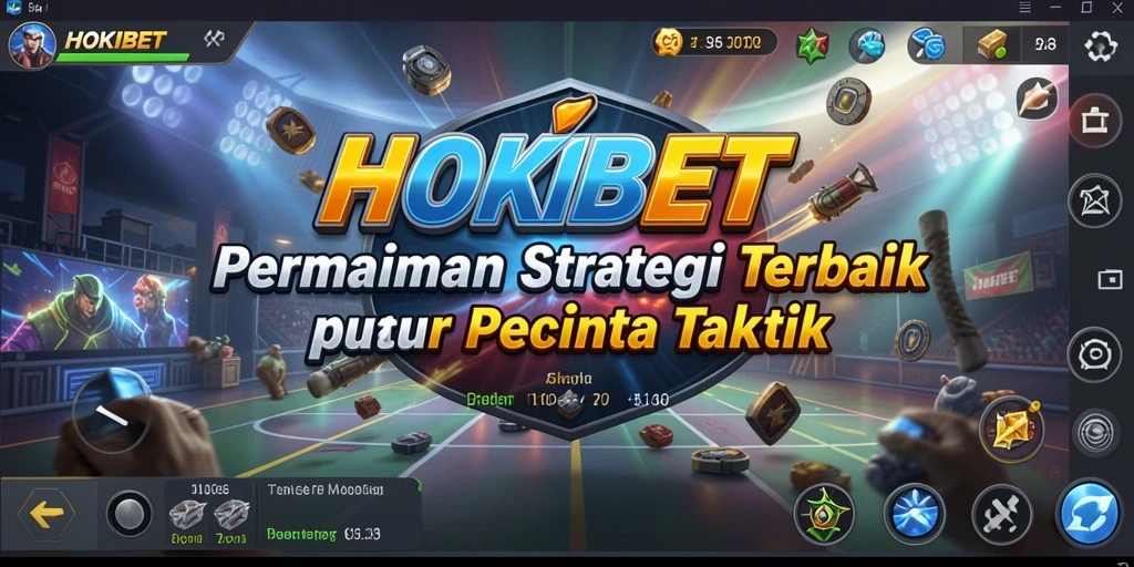 Screenshot gameplay HOKIBET menunjukkan pertempuran strategis yang intens.