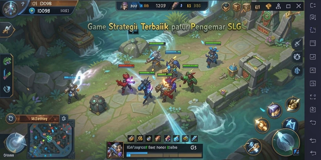 Tangkapan layar menampilkan aksi seru dalam game SLG ID098.