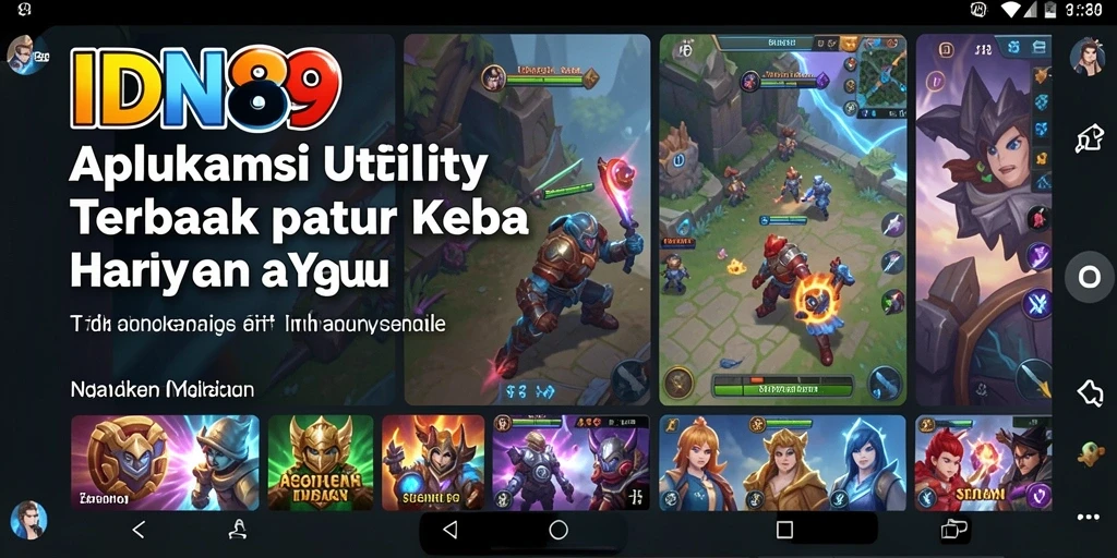 Tampilan antarmuka IDN89 dengan fitur-fitur Utility yang memudahkan pengguna.