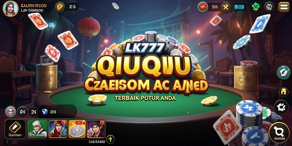 Tampilan menarik dari gameplay QiuQiu di LK777.