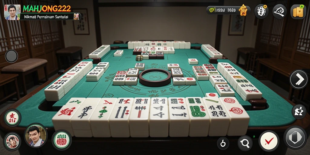 Tampilan gameplay santai dan mengasyikkan dalam MAHJONG222.