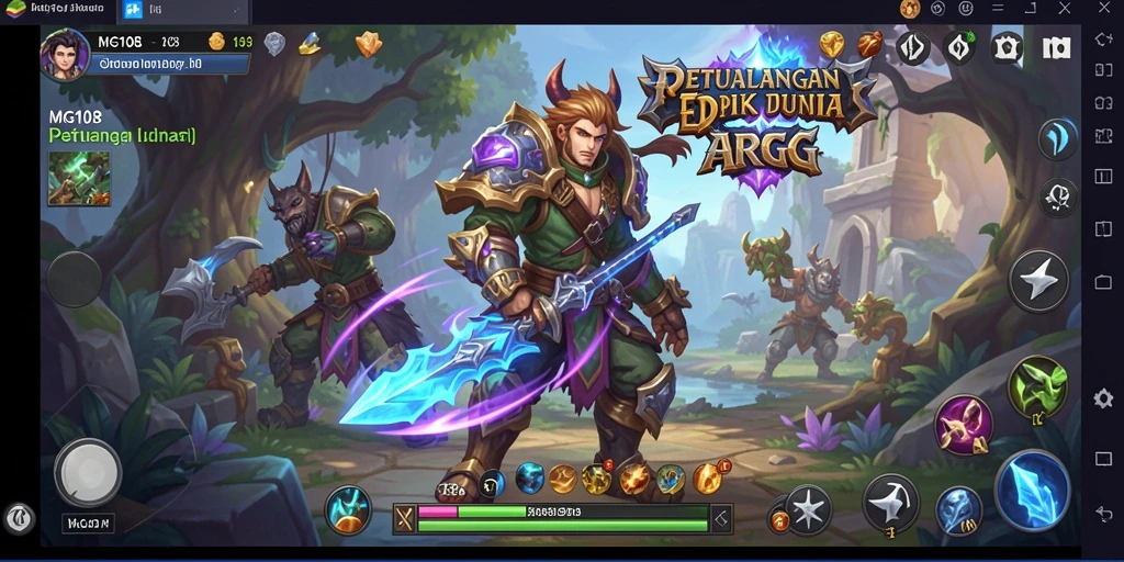 Tampilan gameplay epik dari MG108 di dunia ARPG.