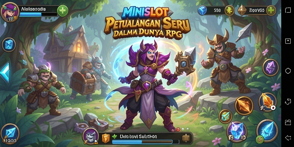 Screenshot dari gameplay <strong>MINISLOT</strong> menampilkan pertempuran yang intens dan karakter-karakter menarik.