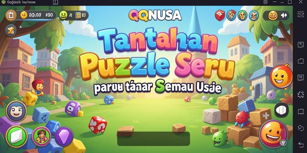 Tampilan gameplay <strong>QQNUSA</strong> saat menyelesaikan tantangan puzzle.