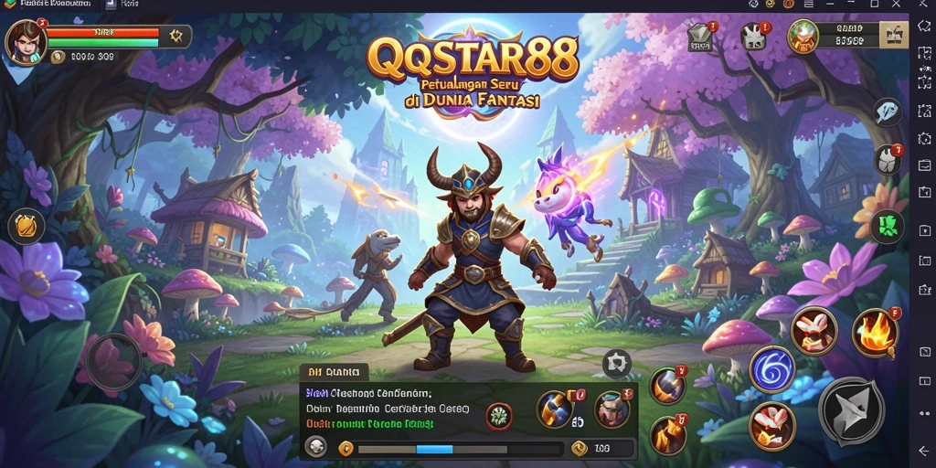 Tampilan gameplay dari <strong>QQSTAR88</strong> yang penuh aksi dan petualangan.