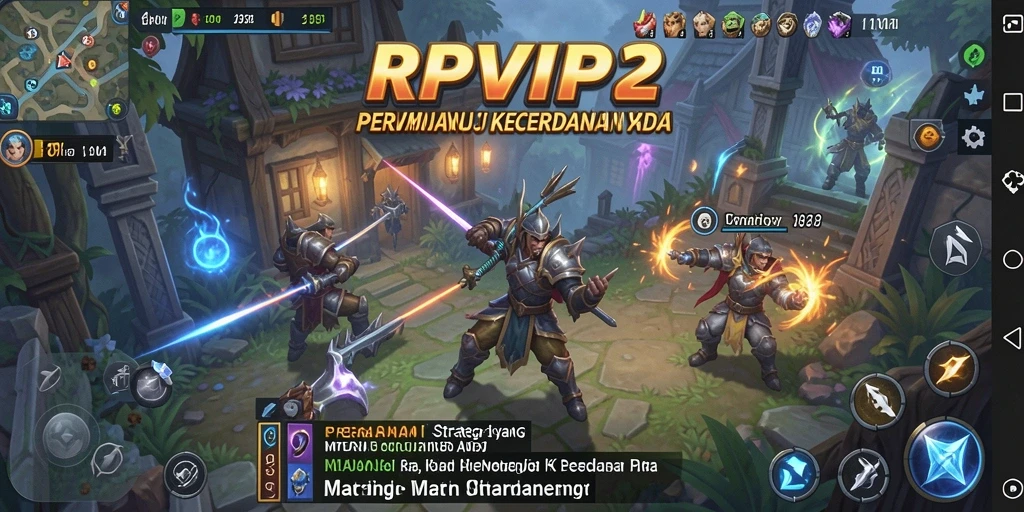 Tangkapan layar gameplay RPVIP2 yang menampilkan pertempuran strategi.