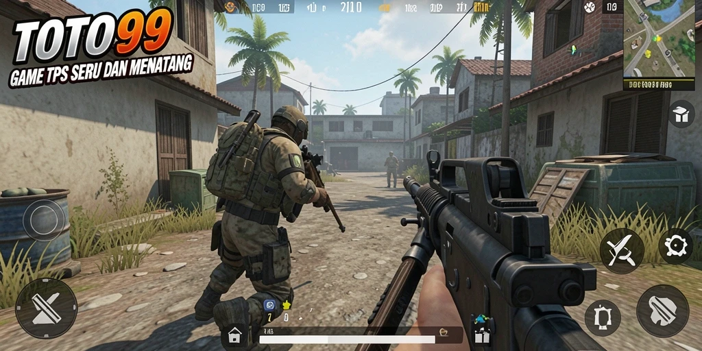 Screenshot TOTO99 menunjukkan aksi tembak-menembak yang mendebarkan.