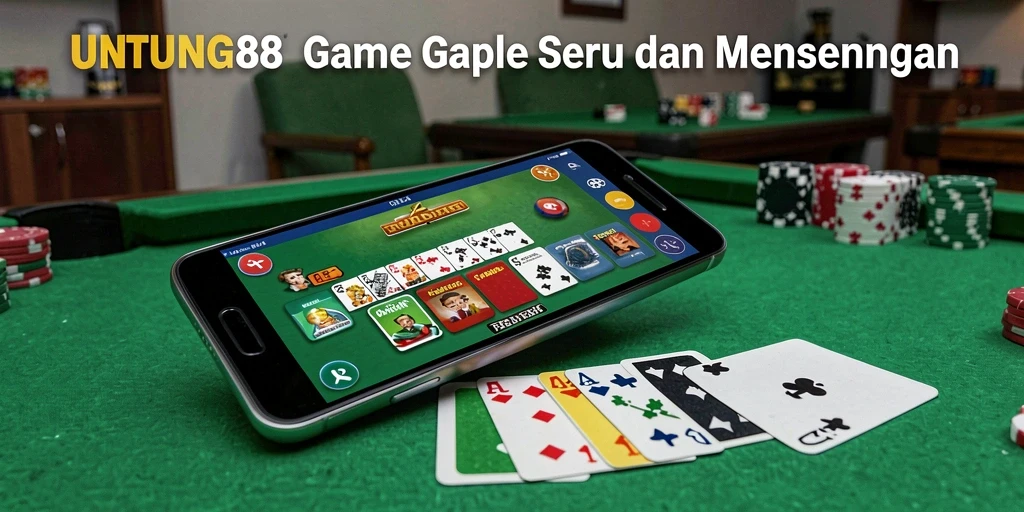 Screenshot gameplay seru UNTUNG88 dalam bermain Gaple.